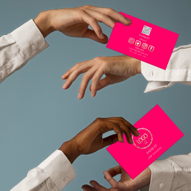 Custom Logo Social Media QR Code Gold Candy Business Card (Custom Logo Social Media QR Code Gold Candy Business Card)