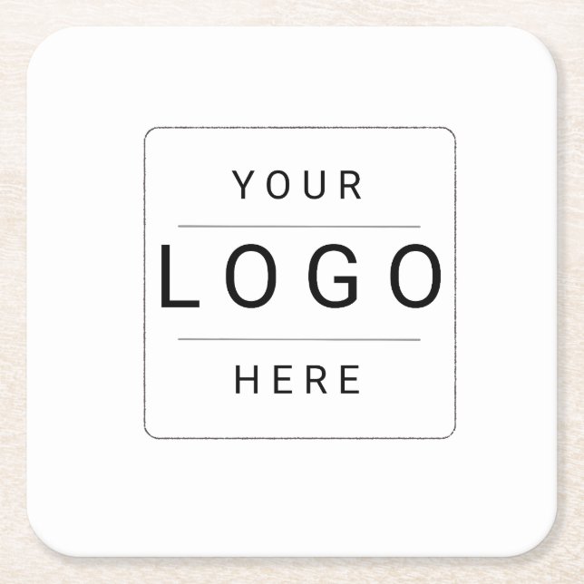 Custom Logo Square Paper Coaster (Front)