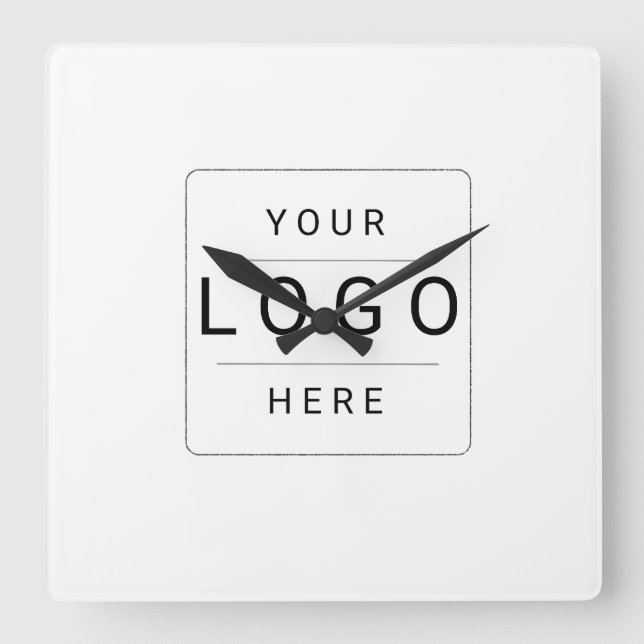 Custom Logo Square Wall Clock (Front)