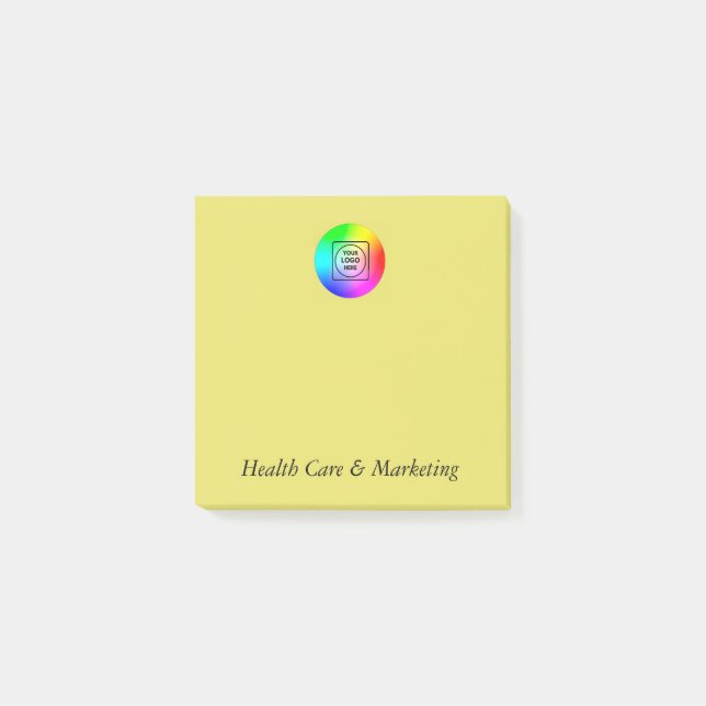 Custom Logo Sticky Note Office Branding notepad (Front)