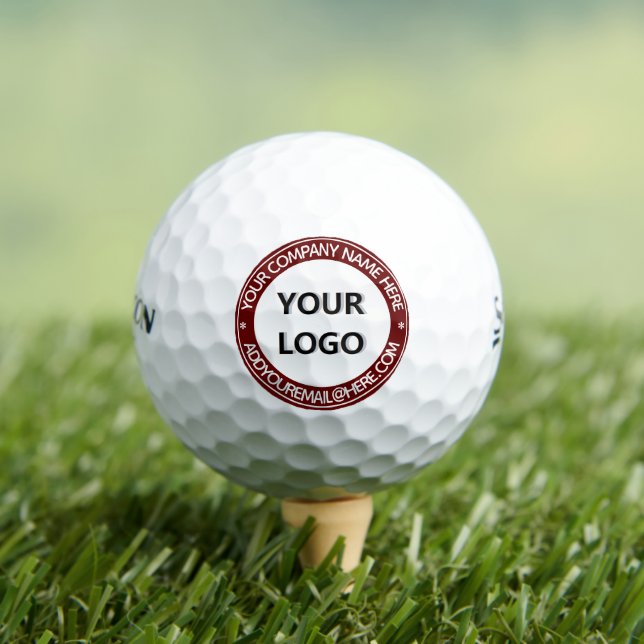 Custom Logo Text and Colours Golf Balls Stamps (Insitu Tee)