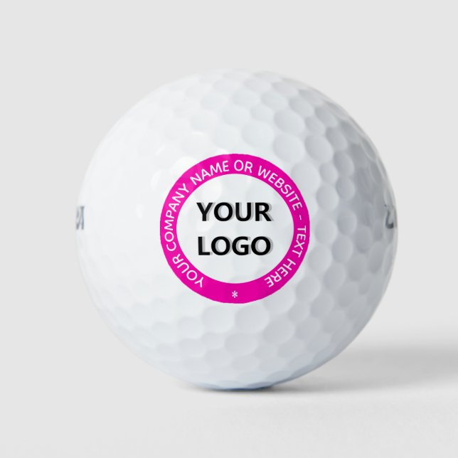 Custom Logo Text and Colours Personalised Golf Bal Golf Balls (Front)