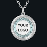 Custom Logo Text and Colours Your Necklace Gift<br><div class="desc">Custom Colours and Font - Your Logo or Photo Name Website or Custom Text Promotional Business or Personal Modern Stamp Design Necklace / Gift - Add Your Logo - Image - Photo or QR Code / Name - Company / Website or other Information / text - Resize and move or...</div>