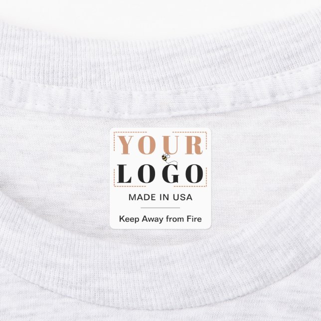 Custom Logo Text and Country Clothing Garment (Affixed)