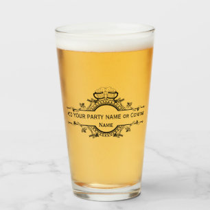 Custom Logo & Text Beer Glass
