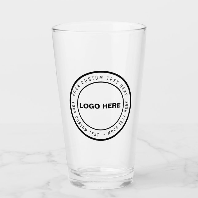 Custom Logo & Text Beer Glass | Personalised Gift (Front)