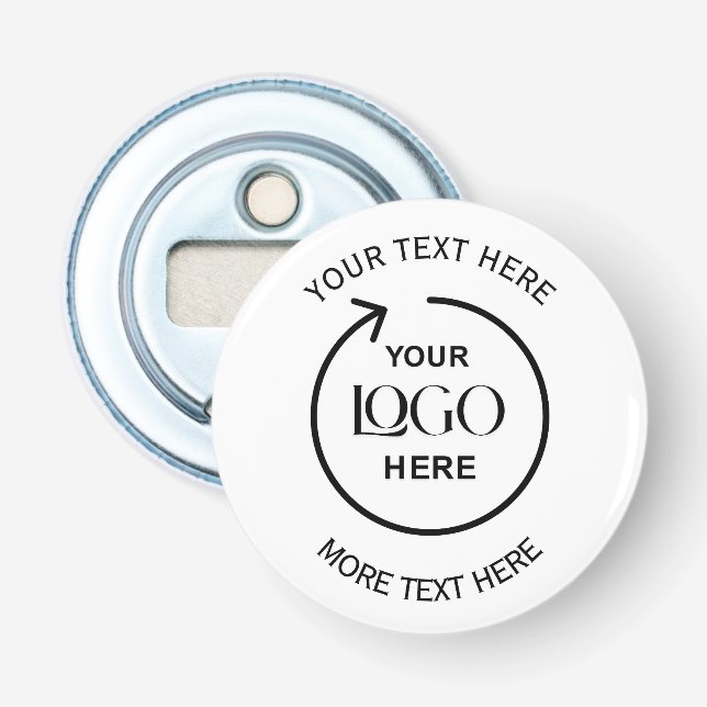Custom Logo & Text Business Bottle Opener (Front)