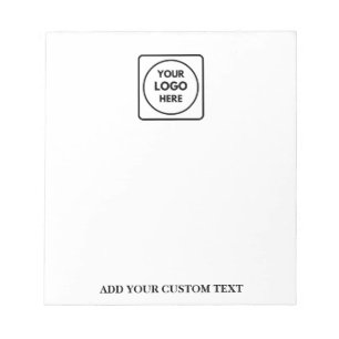 Custom Logo Text Business Branding Notepad