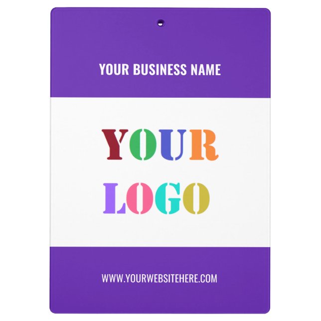 Custom Logo Text Business Clipboard - Choose Colou (Back)