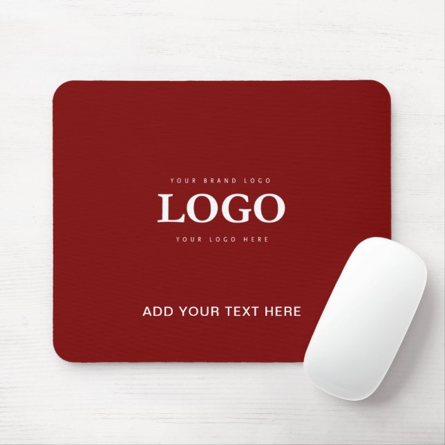 Custom Logo | Text Business Company  Mouse Mat (With Mouse)