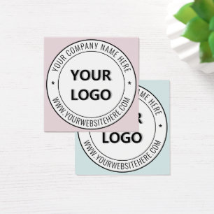 Custom Logo Text Business Display Cards Template