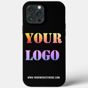 Custom Logo Text Business iPhone Case Choose Colou