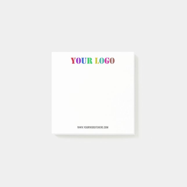 Custom Logo Text Business Post-it® Notes Example (Front)