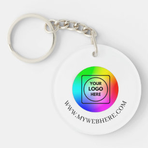 Custom Logo Text Business Promo Branding Keychains