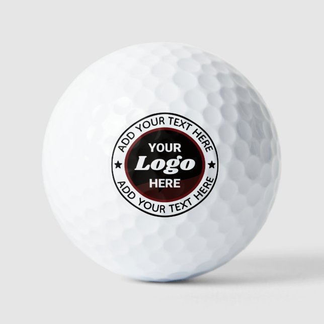 Custom Logo & Text for Business or Event Golf Balls (Front)