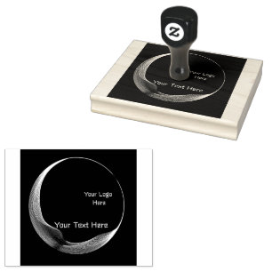 Custom Logo Text Image Wood Art Rubber Stamp