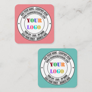 Custom Logo Text Info Promotional Business Card