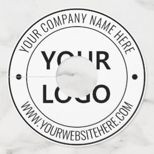 Custom Logo Text Info Your Business Wine Glass Tag