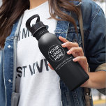 Custom Logo & Text l Modern Branded Black & White 532 Ml Water Bottle<br><div class="desc">Stay refreshed in style with our modern black-and-white stainless steel water bottle. Personalised with your business logo and text,  this sleek and durable bottle is perfect for promoting your brand while offering a practical and eco-friendly hydration solution.</div>