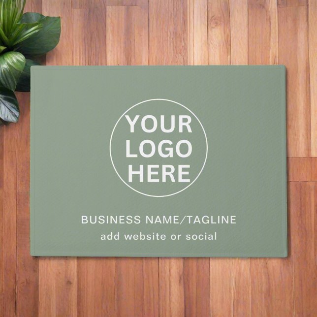 Custom Logo & Text l Welcome Promotional Business  Doormat (Creator Uploaded)