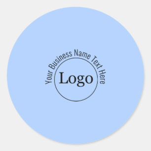 Custom logo & Text Name Classic Round Sticker