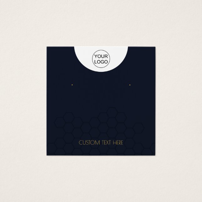 Custom Logo & Text Necklace Earring Display Card (Front)