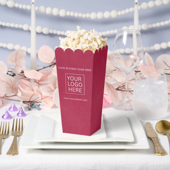 Custom Logo & Text Packaging popcorn Favour Box (Wedding)