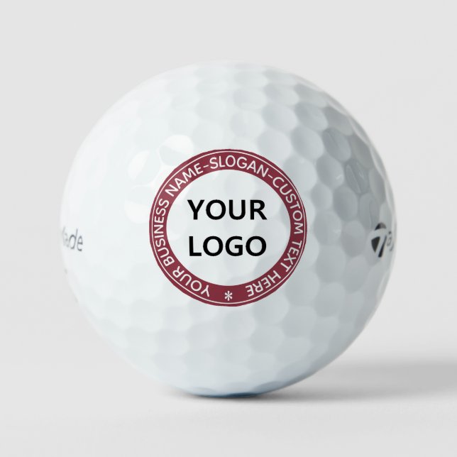 Custom Logo Text Personalised Stamps Golf Balls (Front)