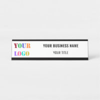 Custom Logo Text Promotional Business Name Plate