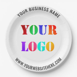 Custom Logo Text Promotional Business Paper Plates