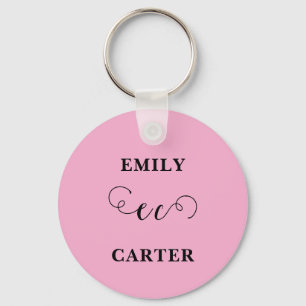 Custom Logo Text Promotional Tan Keychains