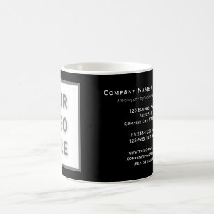 Custom Logo Text Template Business Card Black Coffee Mug