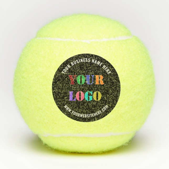Custom Logo Text Tennis Balls Template Your Colour (Front)