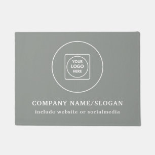 Custom Logo Text Welcome Business doormat