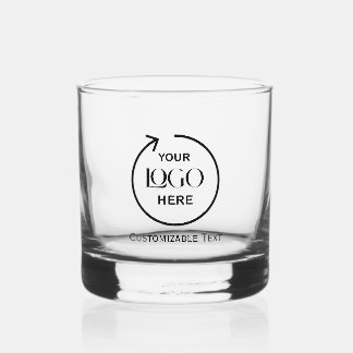 Custom Logo & Text Whiskey Glass