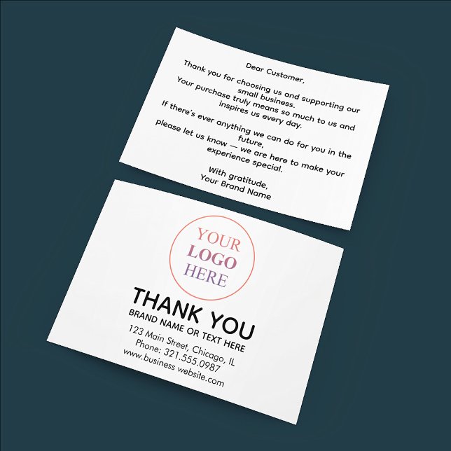 Custom Logo – Thank You For Choosing Us Enclosure Card (Creator Uploaded)