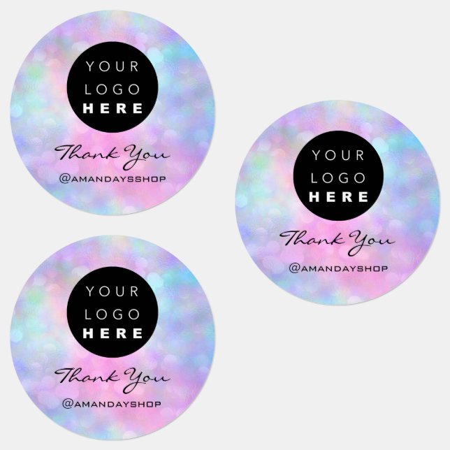 Custom Logo Thank You Instagra Name Holographic (Group)