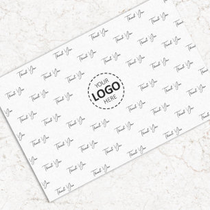 Custom Logo Thank You Pattern  Tissue Paper