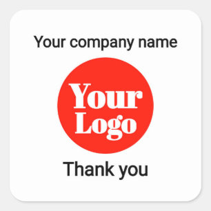 Custom Logo Thank You Sticker for Business Packagi