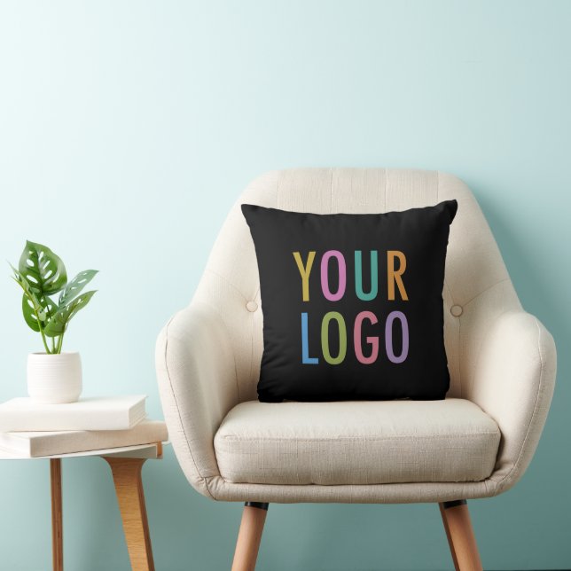 Custom Logo Throw Pillow Business Personalised (Chair)