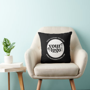 Custom Logo Throw Pillow Business Personalised
