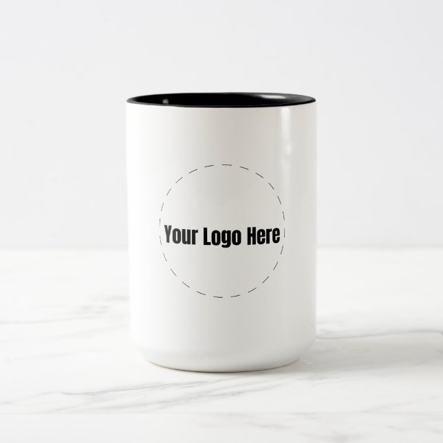 Custom Logo Two-Tone Coffee Mug (Center)