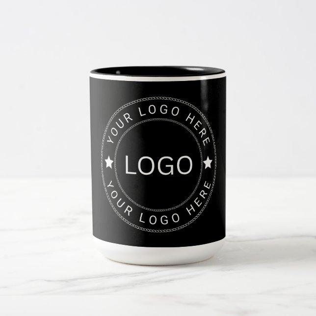 Custom Logo Two-Tone Coffee Mug (Center)