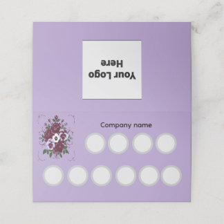 Custom Logo Violet 20 Point Card