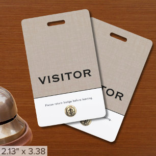 Custom Logo Visitor Badge ID Badge