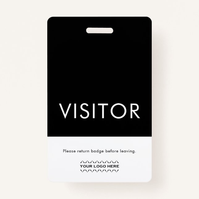 Custom Logo Visitor Badge ID Badge (Front)