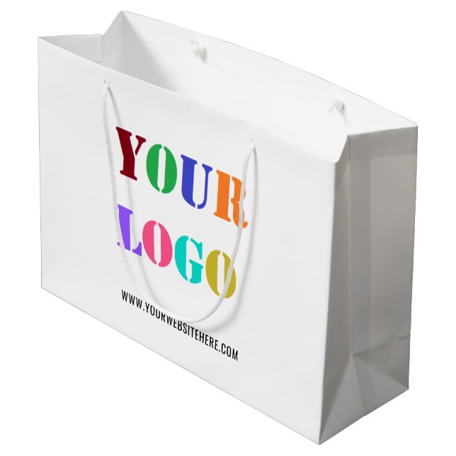 Custom Logo Website Business Promotional Gift Bag (Back Angled)