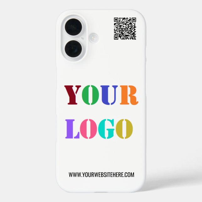 Custom Logo Website Info Your Colors iPhone Case (Back)
