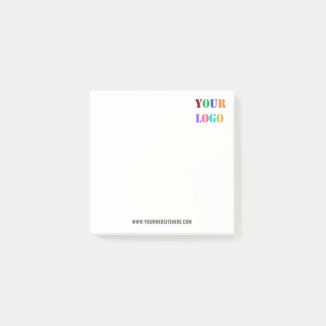 Custom Logo Website Your Business Post-it® Notes (Front)