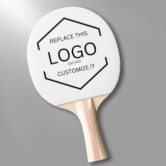 Custom Logo White Background Business Promotional Ping Pong Paddle